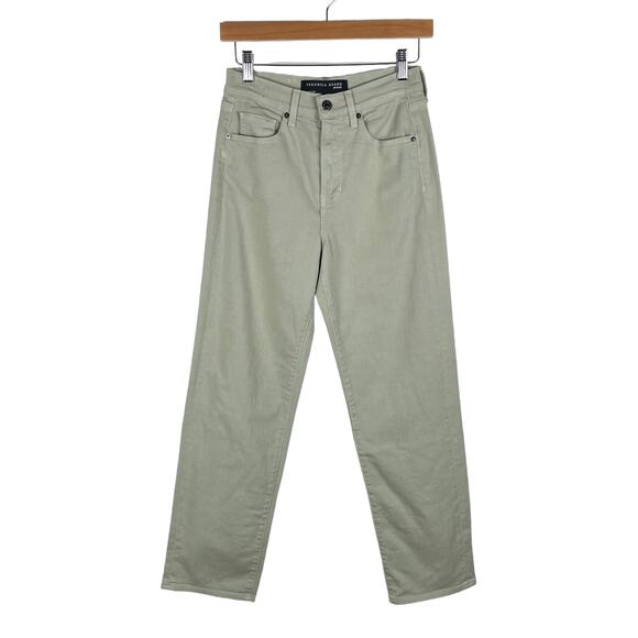 Veronica Beard Blake Classic Straight Leg Jeans Sage Green Size 25 / 0 NWT - Picture 3 of 14